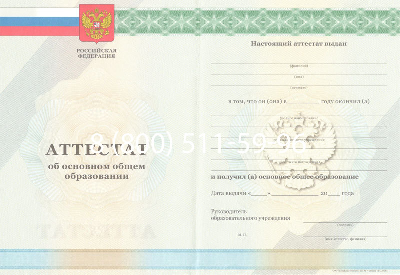 Купить Аттестат за 9 класс 2011-2013 годов в Ногинске Купить Аттестат за 9 класс 2011-2013 годов в Ногинске