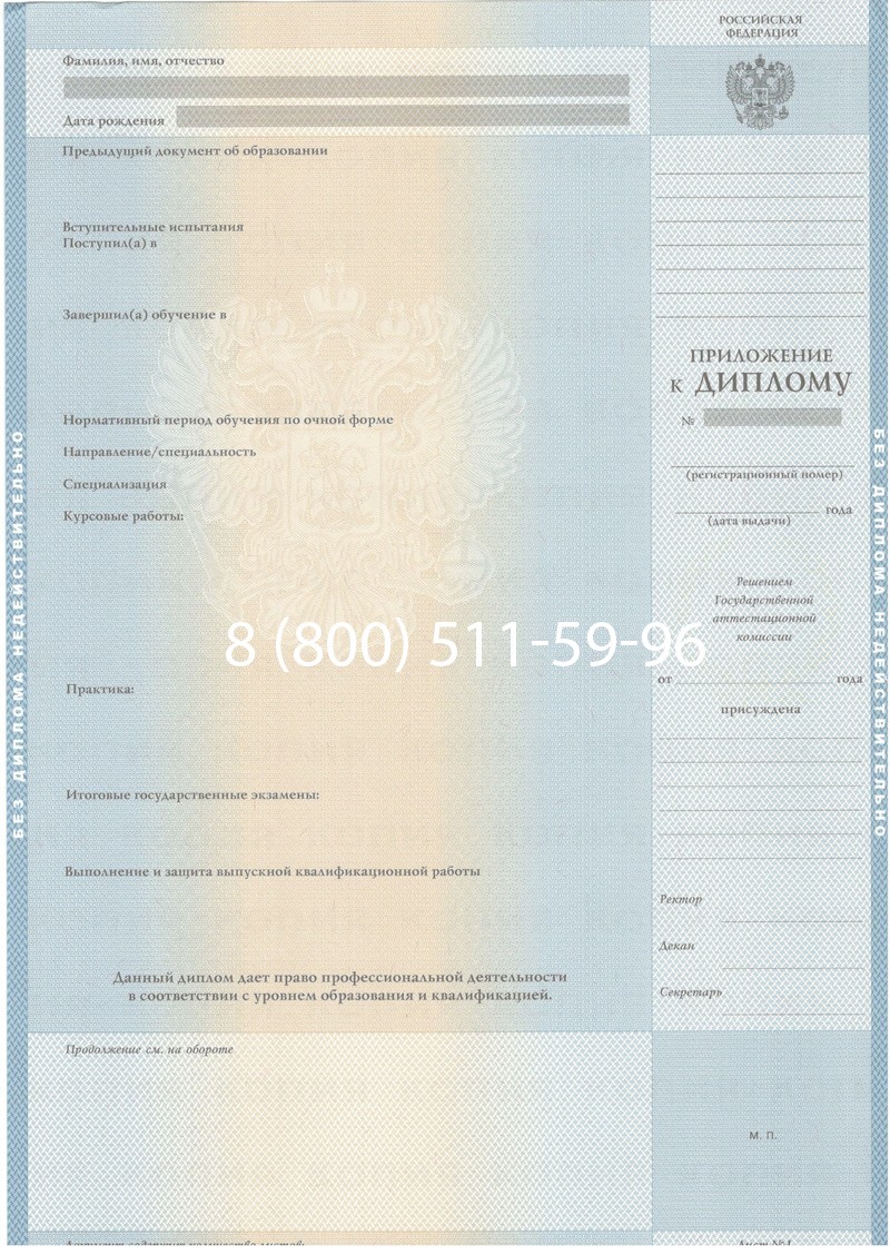 Купить Диплом о высшем образовании 2003-2009 годов в Ногинске