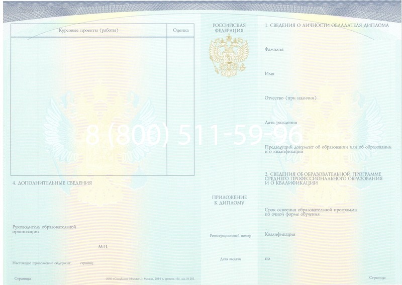 Купить Диплом колледжа (Спецбланк) 2014-2024 года в Ногинске Купить Диплом колледжа (Спецбланк) 2014-2024 года в Ногинске